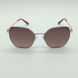 Isaac Mizrahi Silver Sunglasses with Pink Lenses
